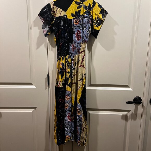 Jaase Indiana Alma Patchwork Floral Boho Maxi Button Front Dress - Picture 5 of 8